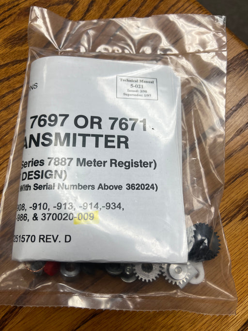 Smith Meter to Veeder-Root Register Gear Plates 2:1 Ratio — RYSX 