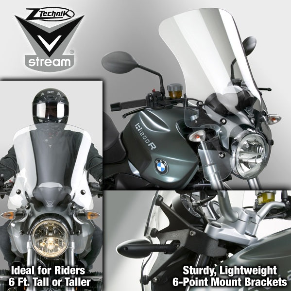 ZTechnik R1200R  11 14 VStream Tall Touring Windshield 