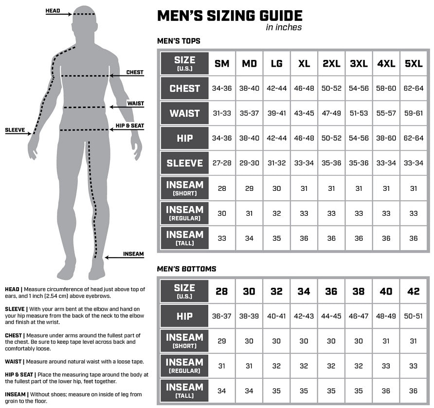 Klim Motorcycle Gear Size Chart – Sierra BMW Motorcycle