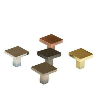 Square Modern Cabinet Knob Solid Zinc