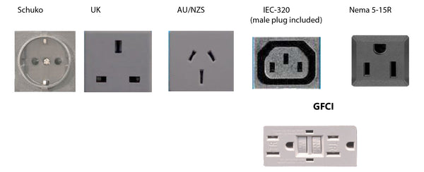 Available with different output sockets