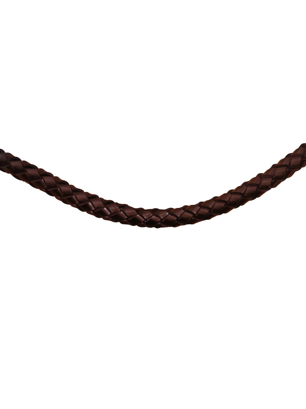 Plaited & Rolled Browband - (Black & Brown Leather) – Lumiere Equestrian