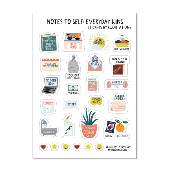 Things That Aren't Terrible About Winter Sticker Sheet – Kwohtations