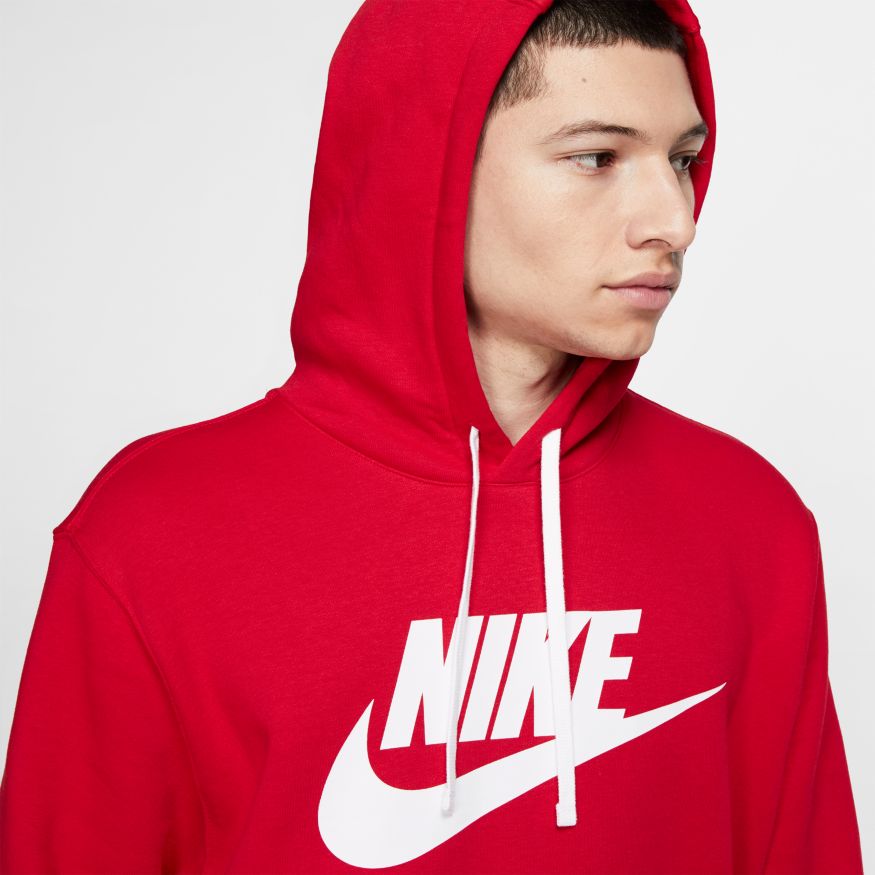 Nike Sportswear Club Hoodie - UNIVERSITY RED/WHITE/WHITE - Civilized Nation - Official Site