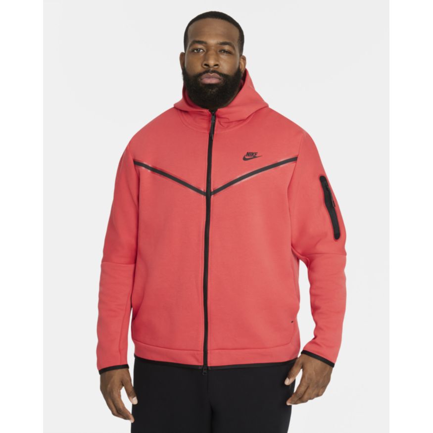 Casaco Nike Sportswear Tech Fleece Criança Lt Univ Red Htr-Black