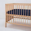 Baby Cot Natural Bamboo Sheet (Navy) - Bedtribe