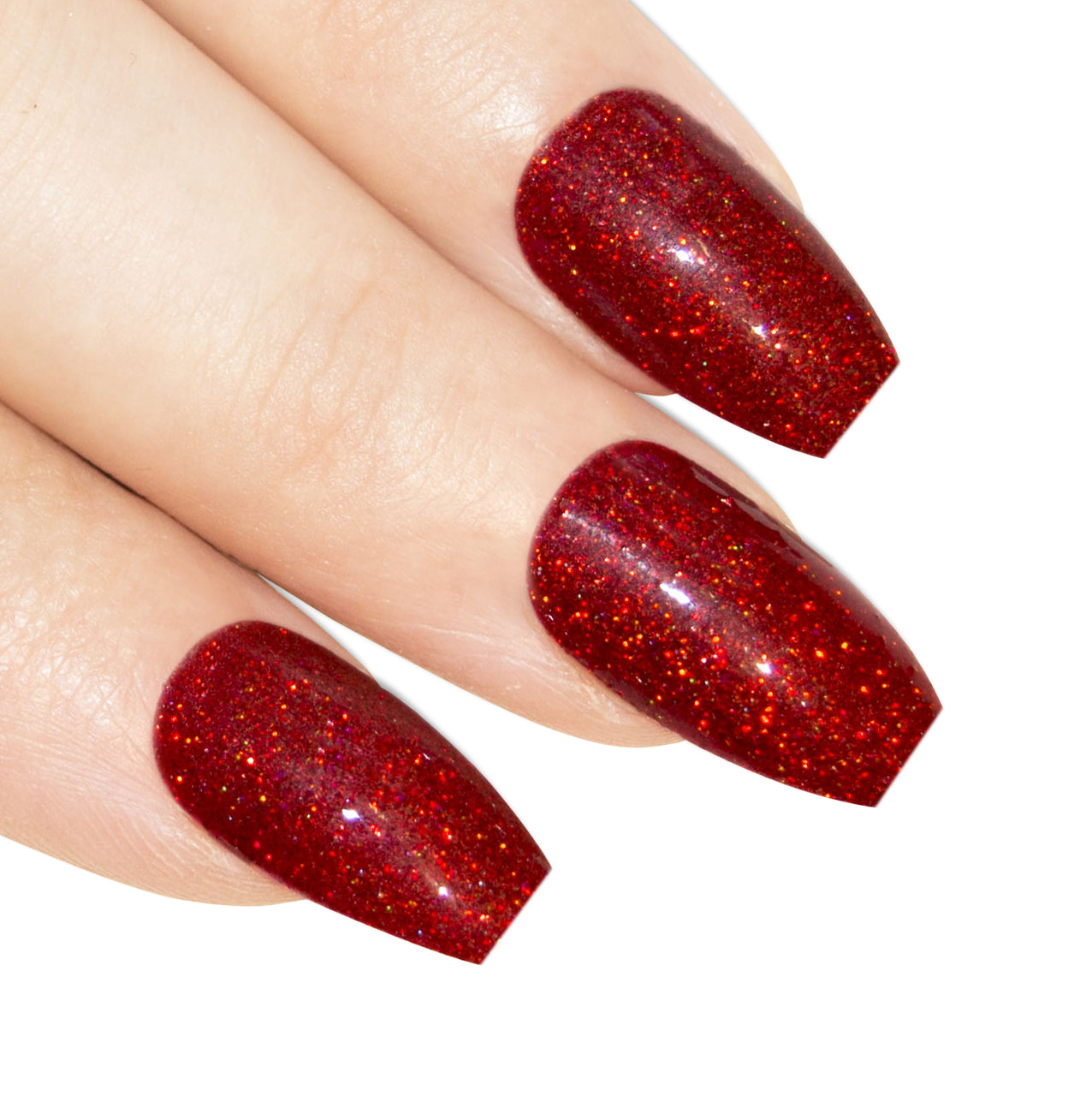 False Nails by Bling Art Red Gel Ballerina Coffin 24 Fake Long Nail at £6.99 GBP only from Bling Art