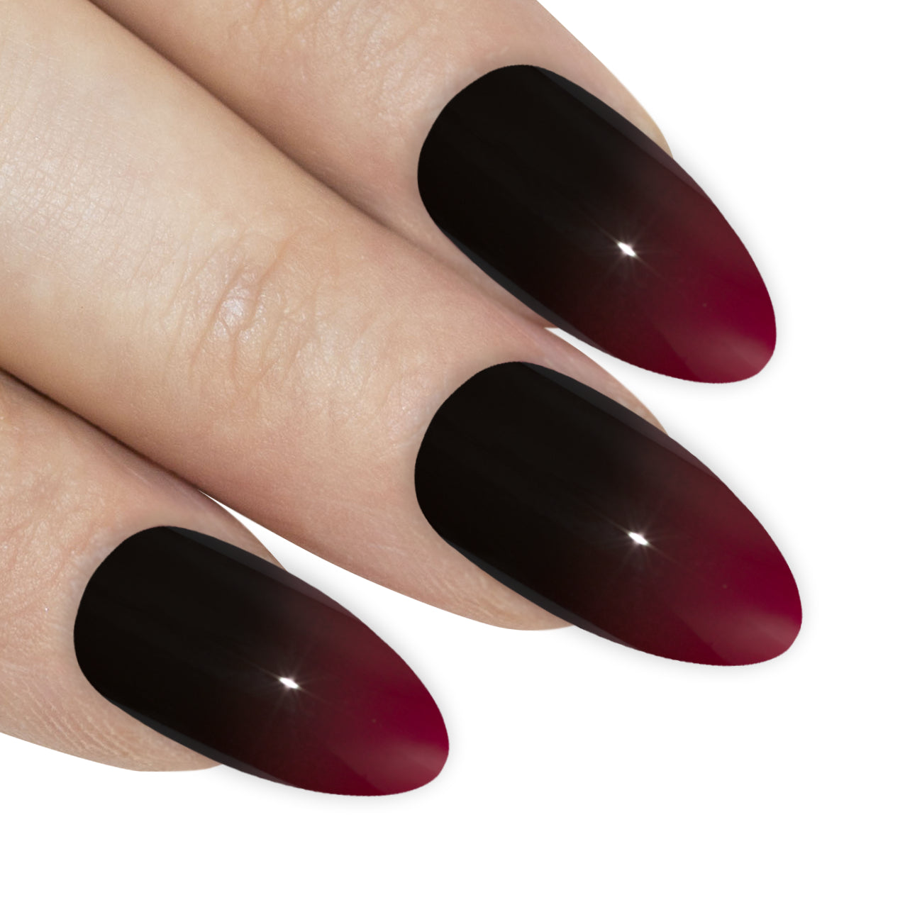 False Nails By Bling Art Red Black Almond Stiletto Acrylic 24 Fake Long  Tips At £6.99 Gbp Only From Bling Art