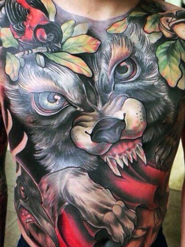 les meilleurs tatouages de loup pour hommes