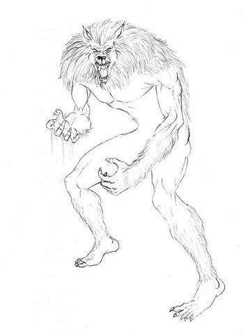 dessin loup garou facile 