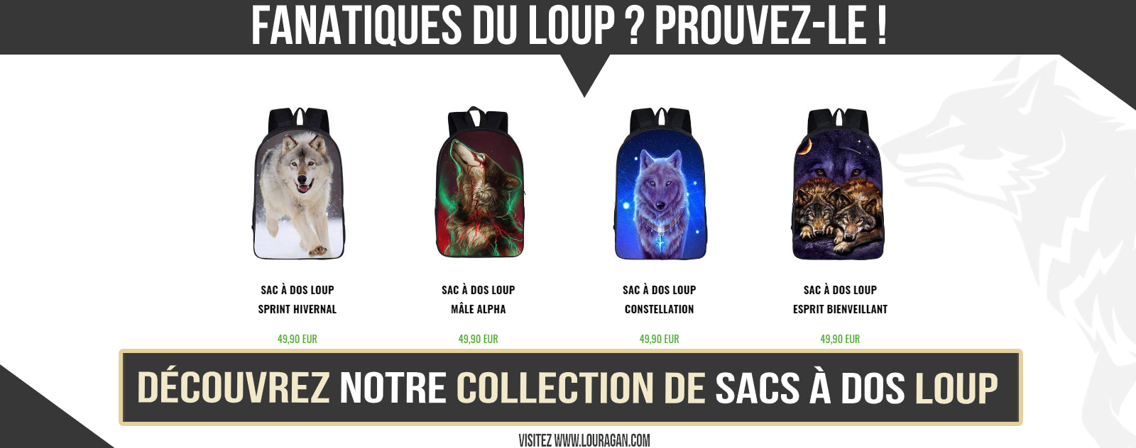 collection sac à dos loups