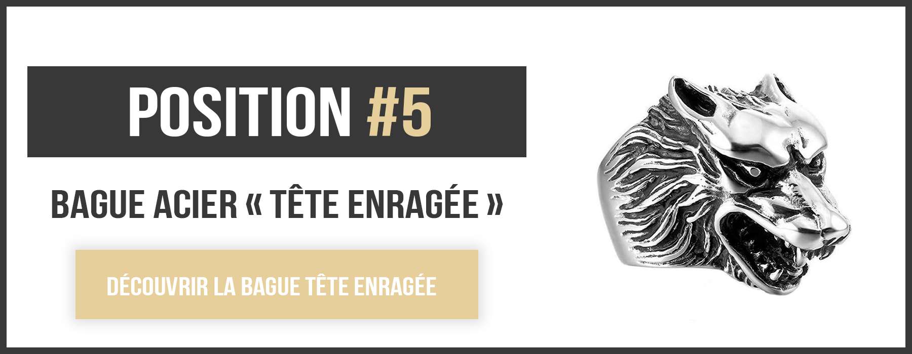 bague tete de loup