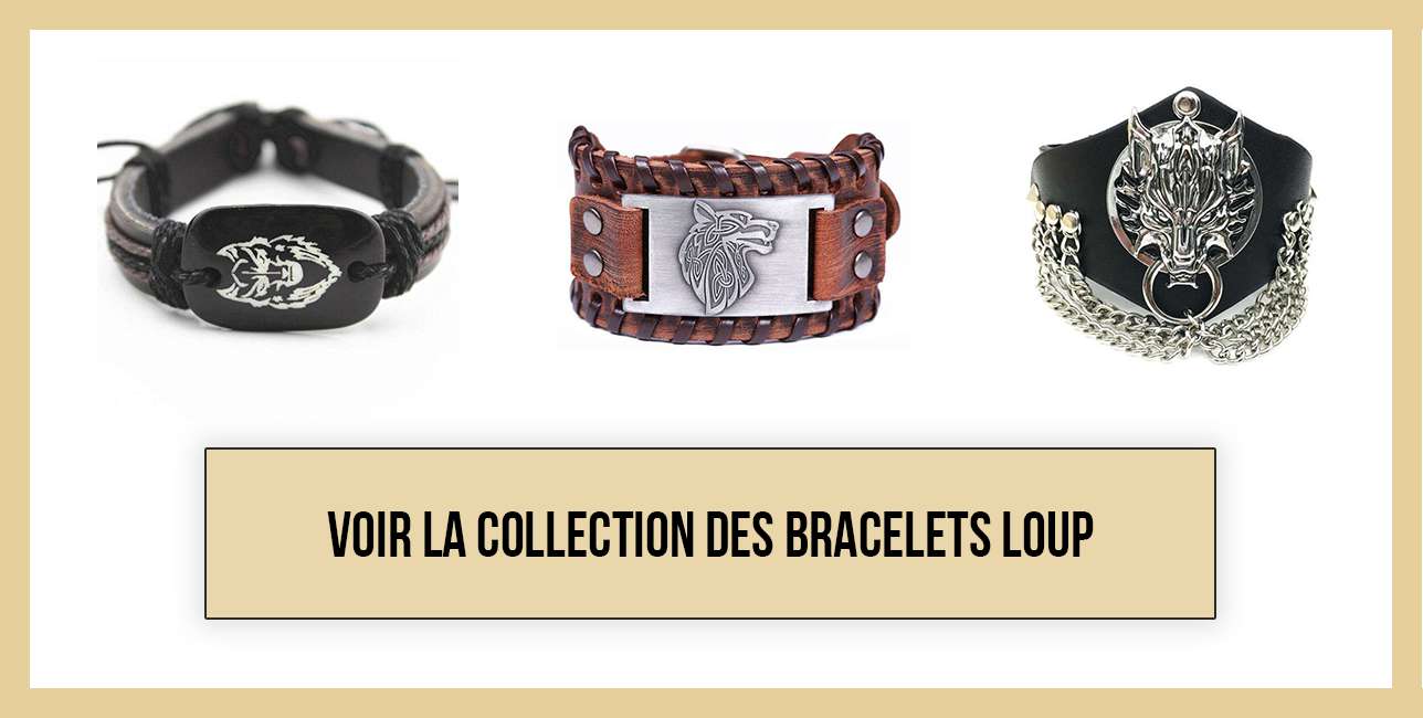 bracelet loup viking