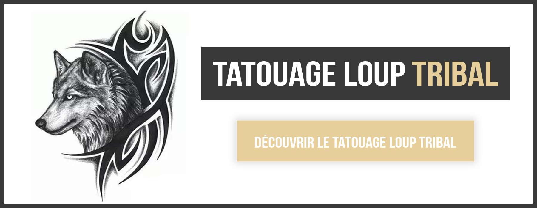 tatouage temporaire loup tribal