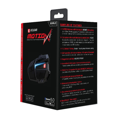 Uclear Motion 6 Bluetooth Helmet Audio System – Single Kit