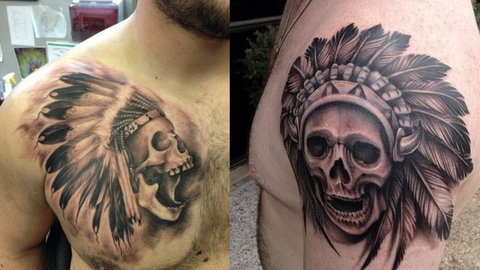 Top 80 indian chief skull tattoo best  thtantai2