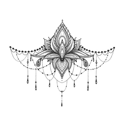 NAOHOA  Inked my first sternum tattoo last week The mandala was one of my  Flash pieces and I freehanded the chandelier   For more oneoff Flash  designs check out my