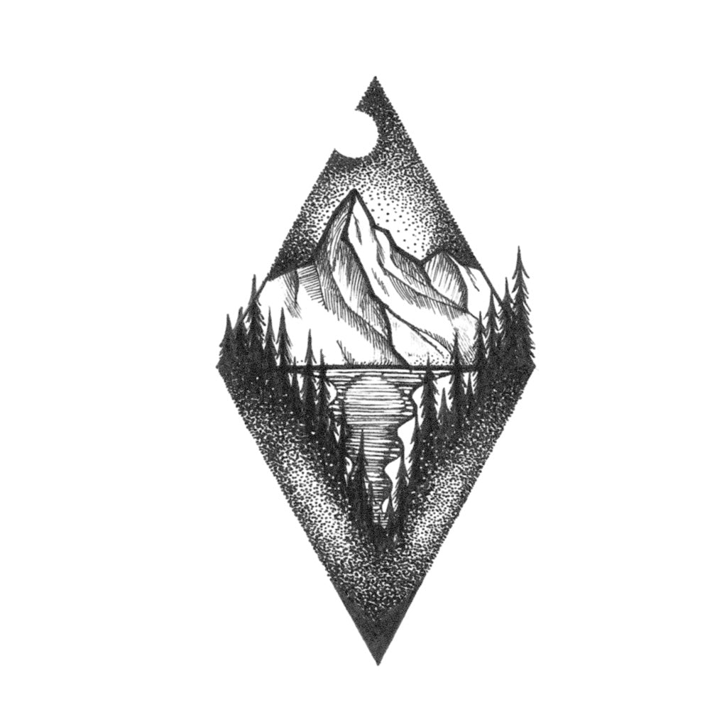 Mountain Lake Tattoo - Realistic Temporary Tattoos | Tattoo Icon ...