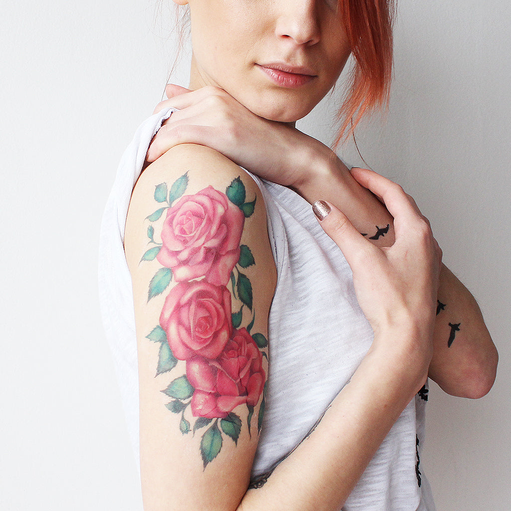 Traditional Shoulder Roses by Holly Azzara : Tattoos