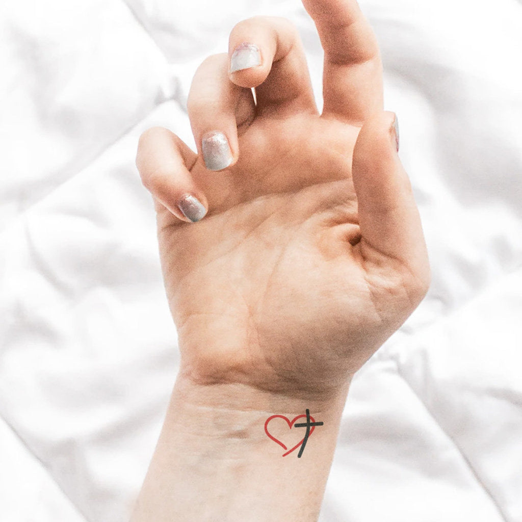 Ink Lasting Waterproof Semi Permanent Tattoo Stickers Heart Couple Tattoo  Cross Star Letter Fake Tattoo Forearm Tattoo Men Women  Temporary Tattoos   AliExpress