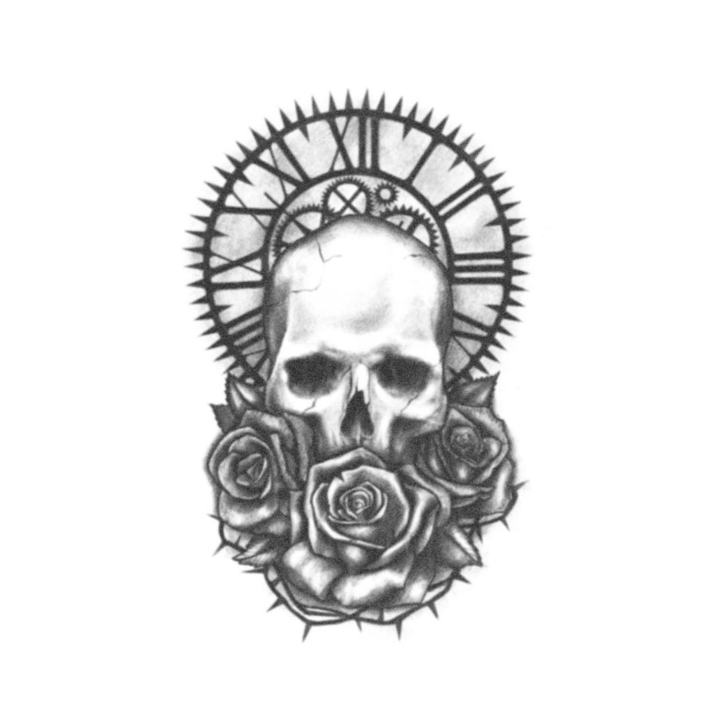 Grim Reaper Scythe Death Skull with Roses Vintage Tattoo Flash American  Traditional  Vintage Tattoo  Sticker  TeePublic