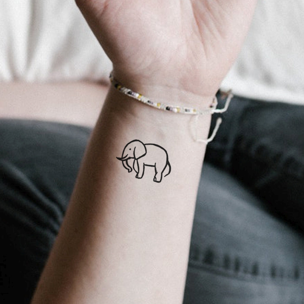 Minimalist Elephant (Set of 2) – Tattoo Icon