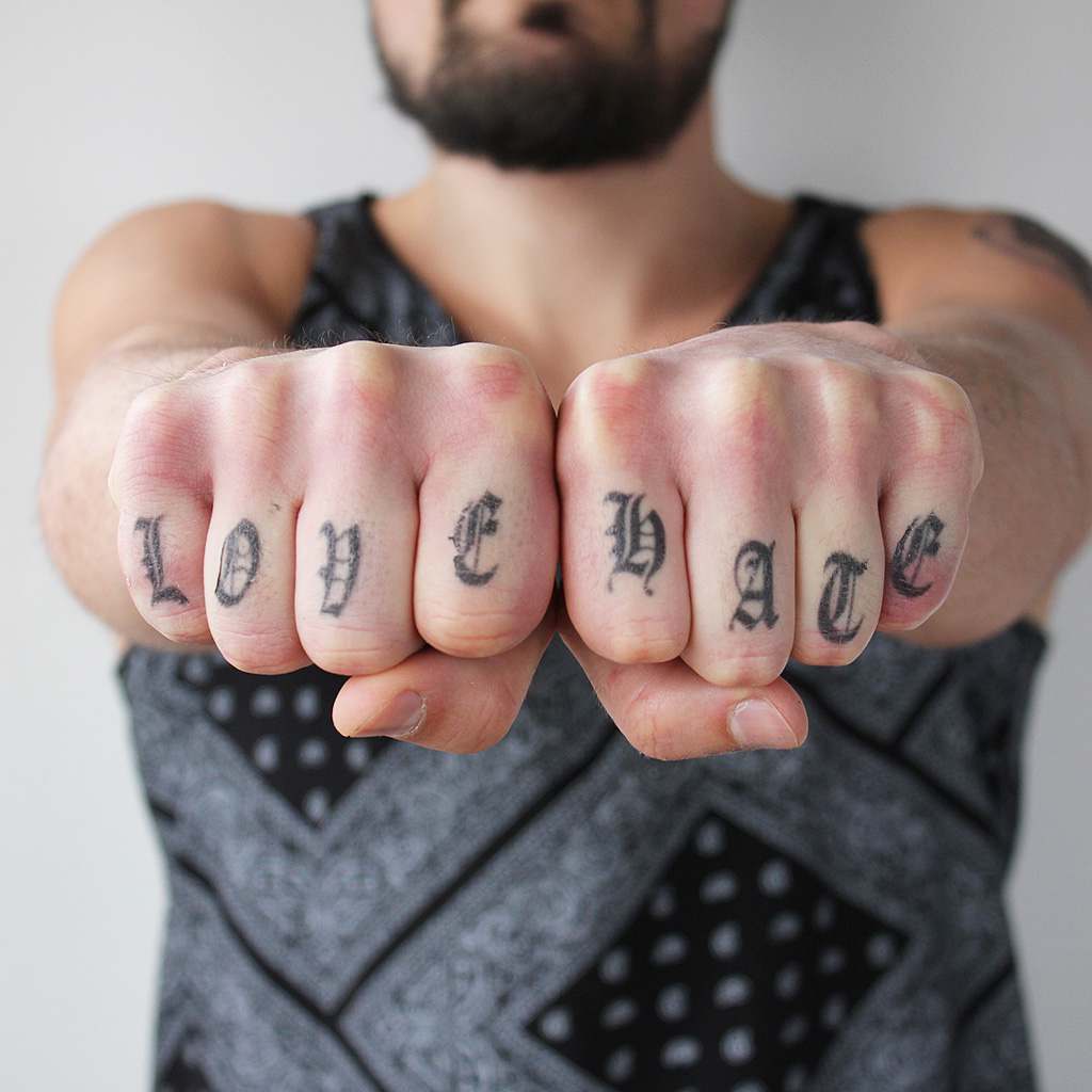 LOVE HATE Tattoos  lu burnell
