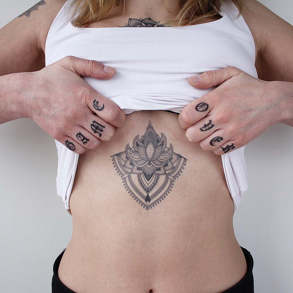 underboob tattoo. underboob tattoo Under Breast Mandala Tattoo. 