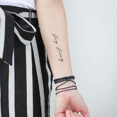 Be Here Now Quote Tattoo by Cynthia Omi