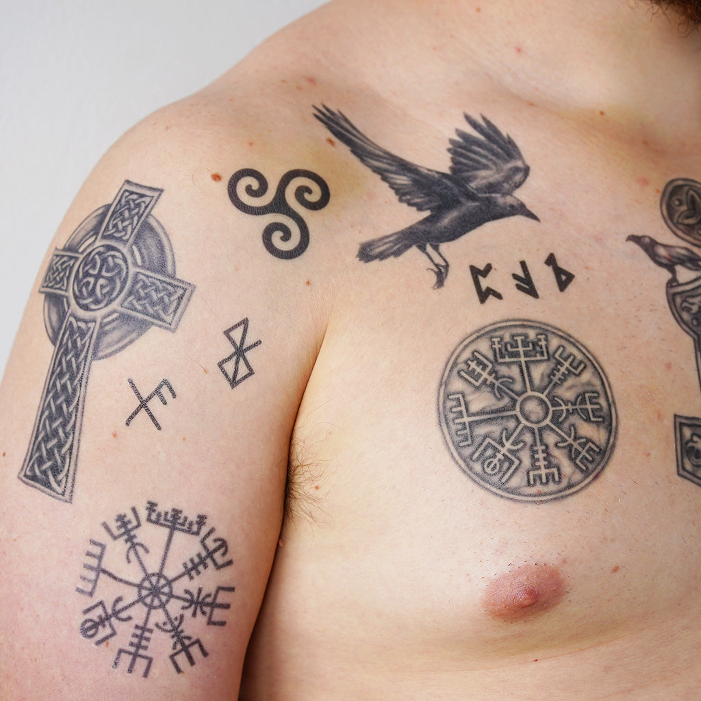 Amazoncom Tatodays Temporary Tattoos Viking Tattoos