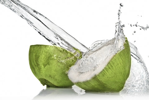 drinking coconut water