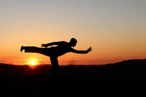 man doing qigong