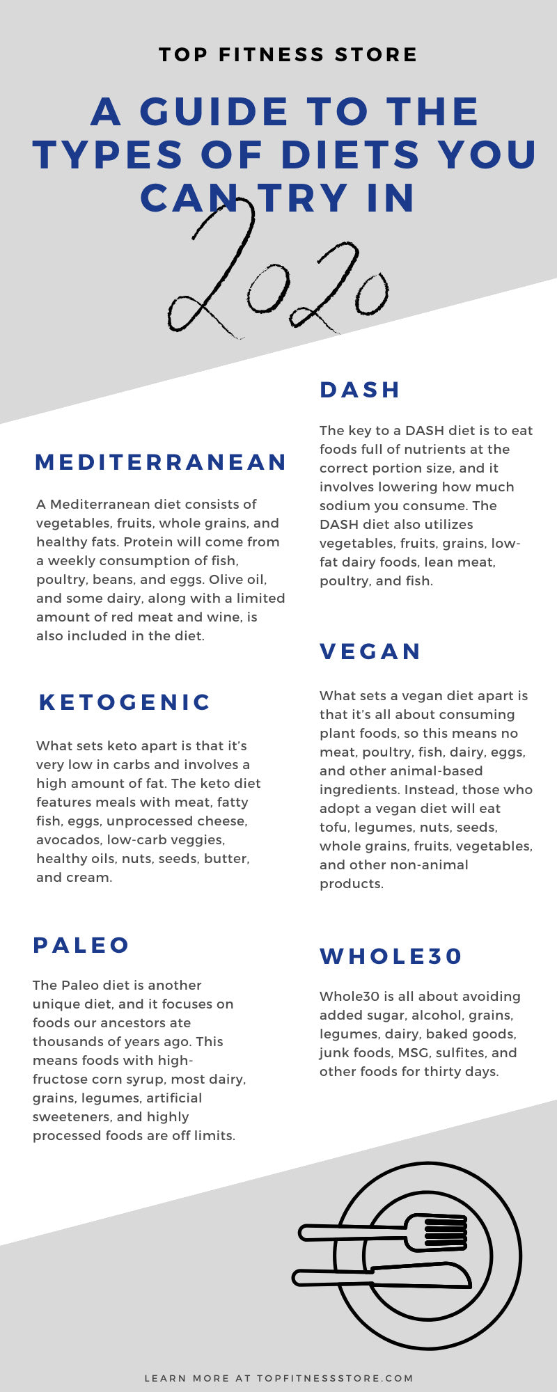 A Guide to the Types of Diets You Can Try in 2020 infographic