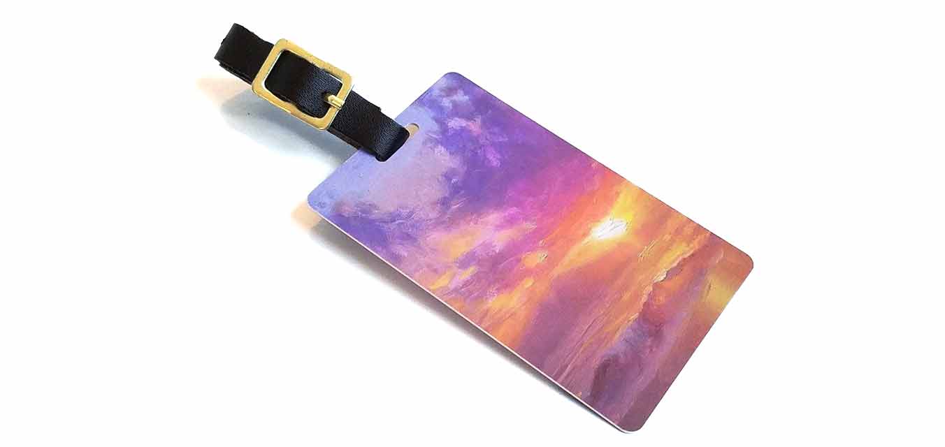 Maui Hawaii beach sunset luggage tag