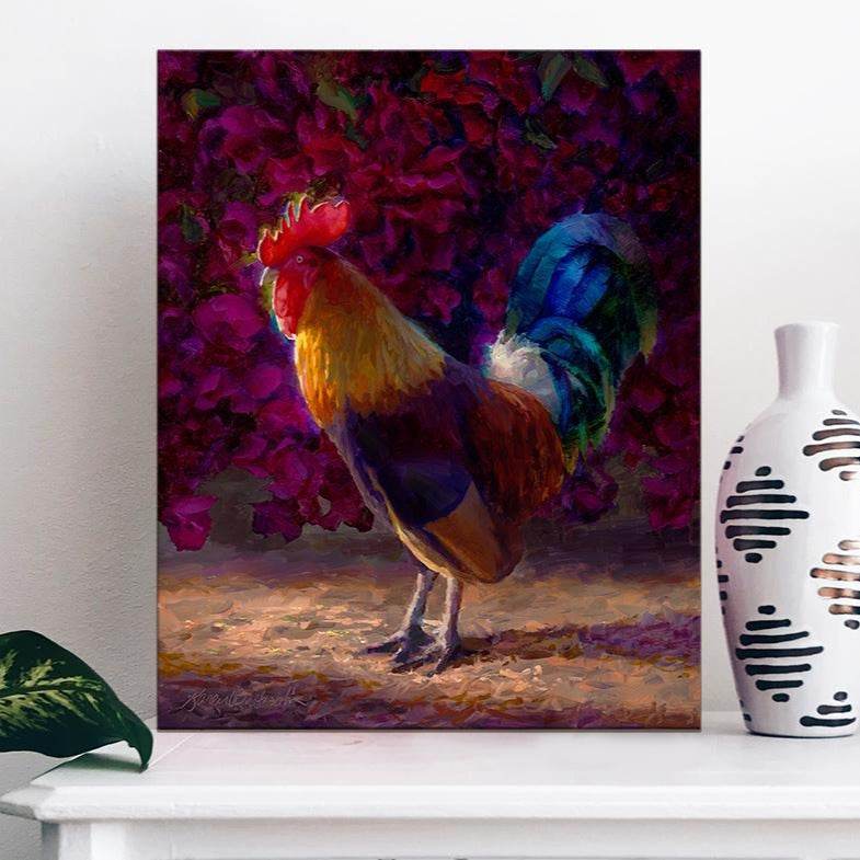 Kauai Rooster Art A Bold And Spunky Painting On Canvas