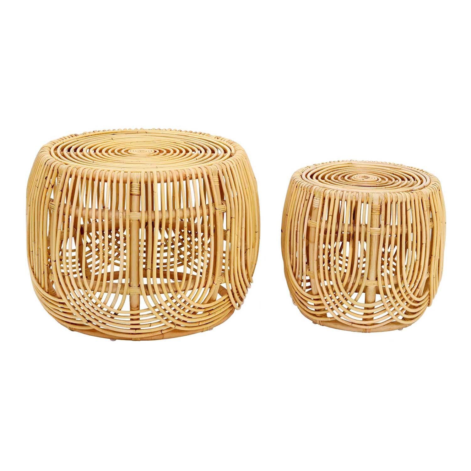 TOV Furniture Azrina Rattan Nesting Table Set of 2