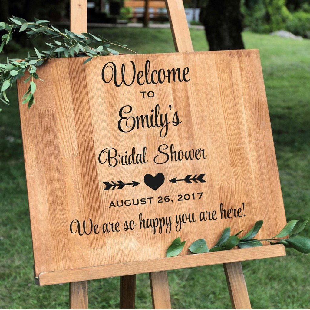 DIY Bridal Shower Decorations - Bridal Shower Signs - Vinyl Written