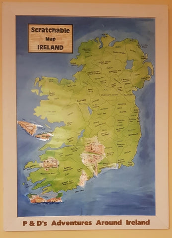 Personalised Framed Scratchable Map Ireland