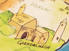 Glendalough Monastic City - Scratchable Map Ireland 