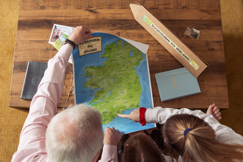 Choosing your next destination on Scratchable Map Ireland