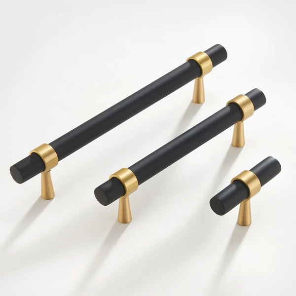 Posh Hardware Shop - Vemdalen black and gold handle pulls