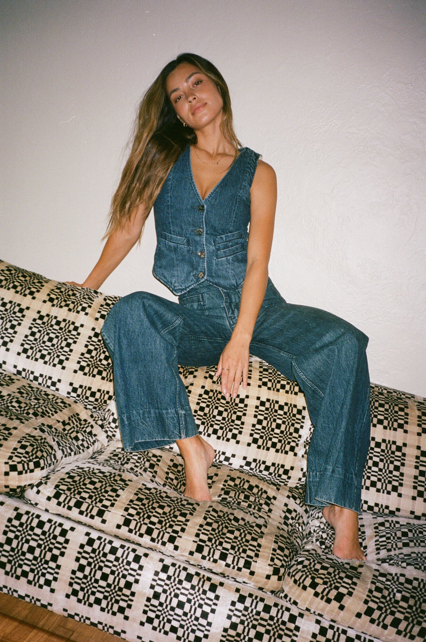 Maria Stanley best denim wide leg pants designer brand sustainable