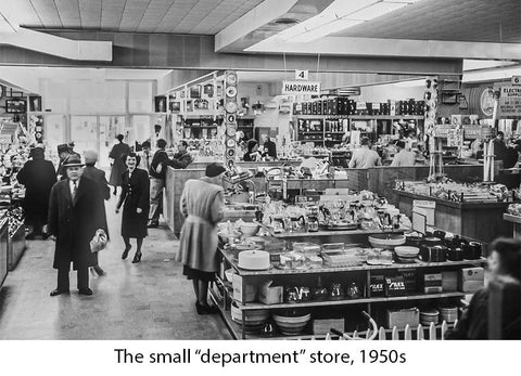 The small department store, 1950s