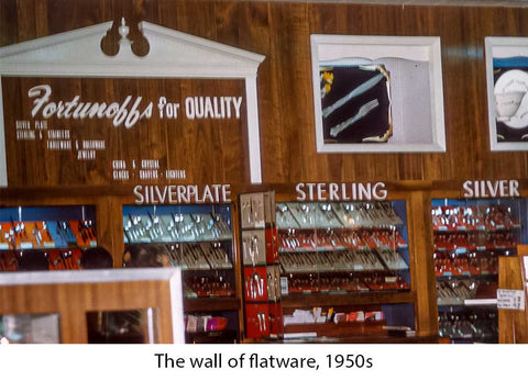 The wall of flatware, 1950s