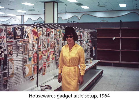 Housewares gadget aisle, 1964