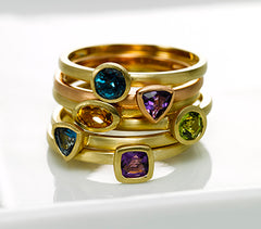 Gemstone Stacking Rings