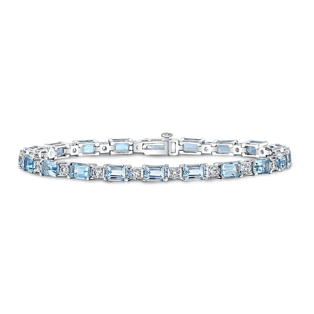 aquamarine and diamond bracelet