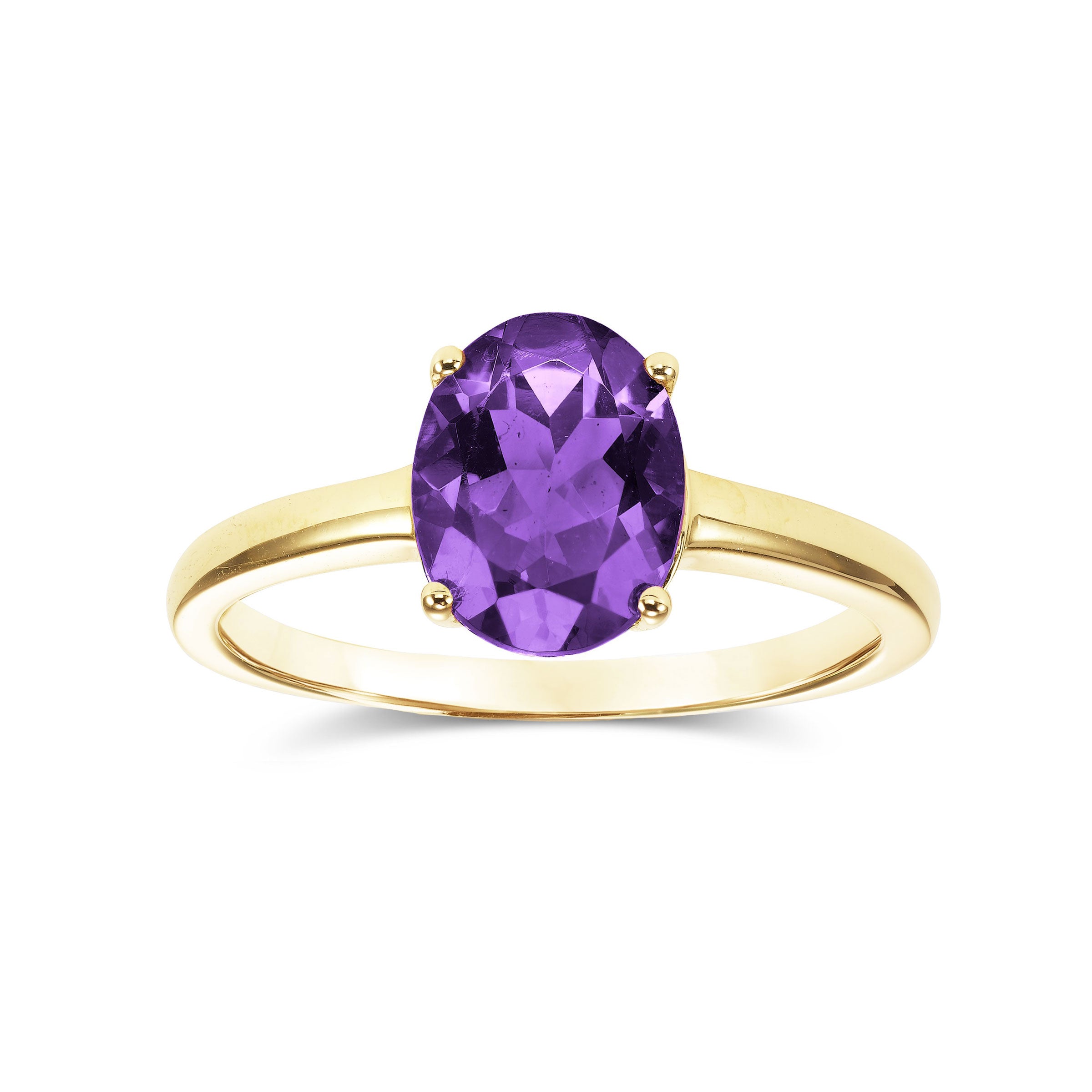 Oval Cut Amethyst Ring, 14K Yellow Gold – Fortunoff Fine Jewelry