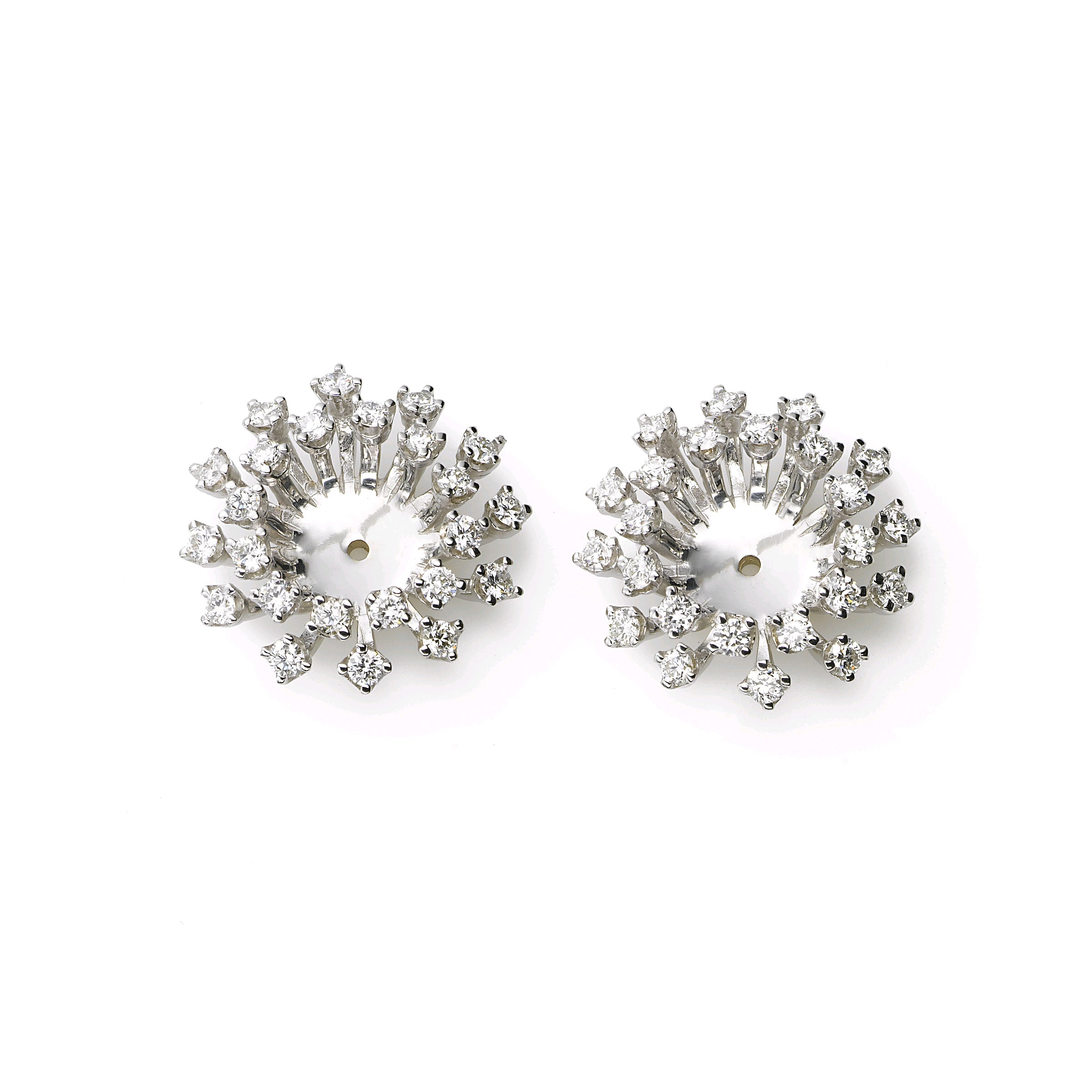Snowflake Earring Jackets, 14K White Gold | Diamond Stores Long Island ...