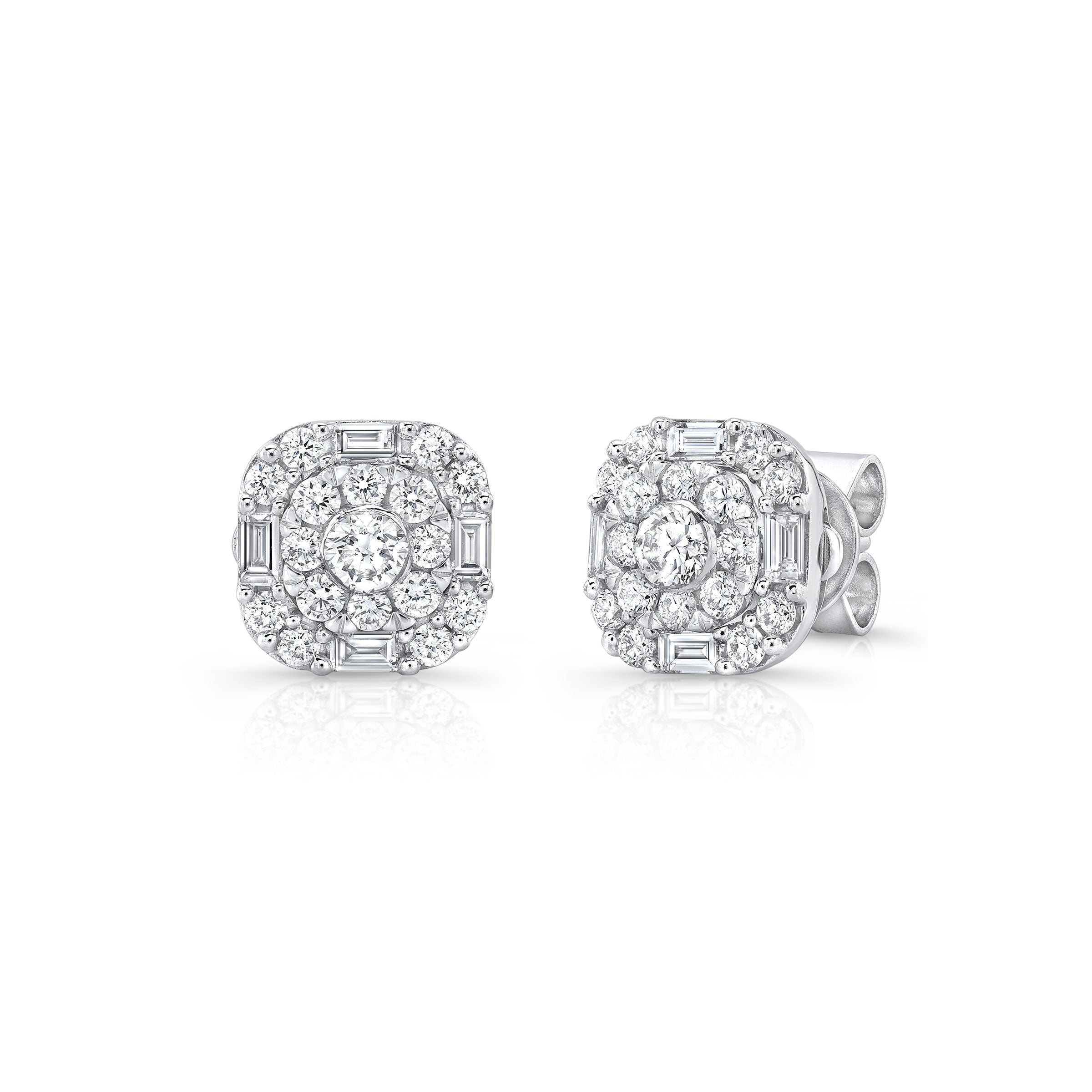 Convertible Diamond Jacket Earrings, 14K White Gold | Diamond Stores ...